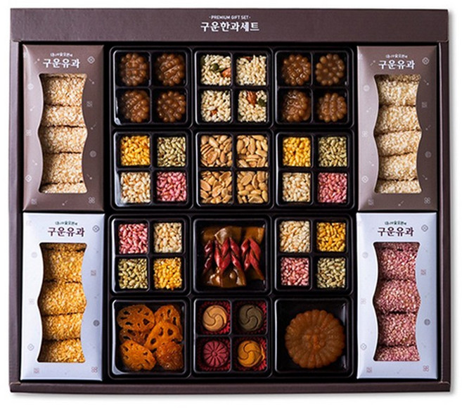 온미당 구운유과 조청유과 한과선물세트, 1세트, 461g