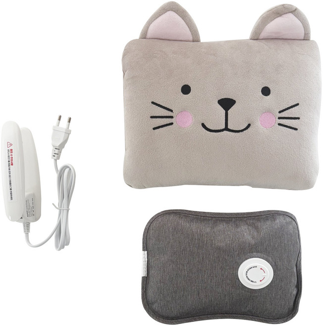 힐링팩토리 핫워터 냥숙이 냥돌이 온수 찜질기 파우치 복대형 전기 찜질팩, OR-50A2