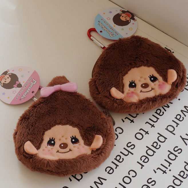 몬치치 캐릭터 인형 똑딱이 동전지갑 카라비너 키링