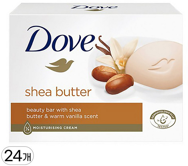 도브 뷰티바 시어버터 vanila, 90g, 24개입