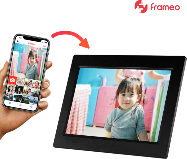 프레미오 디지털 전자 스마트 와이파이 액자 앨범 10인치, 블랙