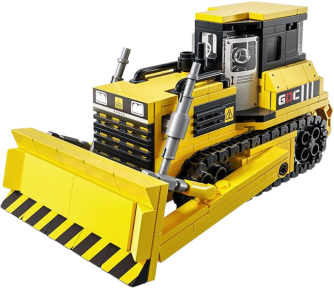 [나노킹-호환블럭] 공사 중장비 시리즈 3종 나노블럭 DN135, 1개, 불도저