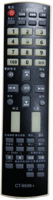 東芝/大同 CT-9509+ 電視遙控器, 1個