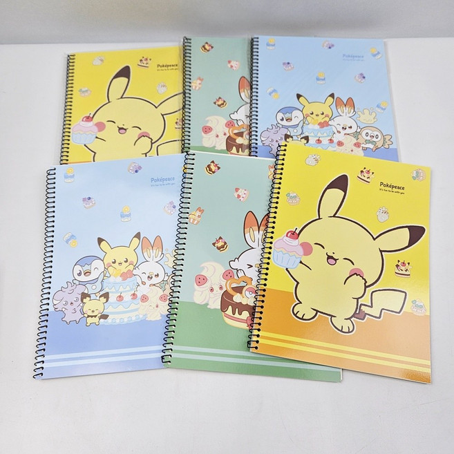 [무료배송/당일배송] 포켓몬 스프링 연습장 종합장 [엘리빅마켓], 6개, 랜덤