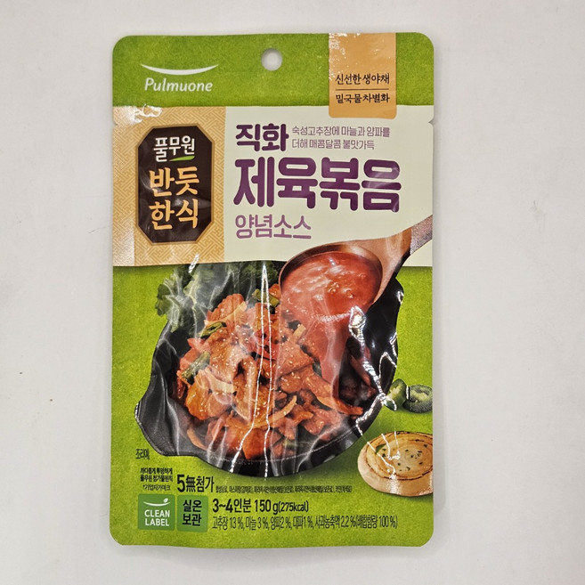 반듯한식 풀무원 직화 제육볶음 양념소스, 150g, 10개