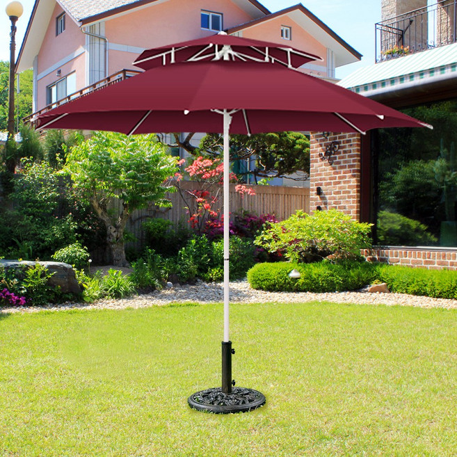 프리미엄 산들바람 파라솔 특허청등록 29년 전통 파라솔 전문기업, 프리미엄산들바람(와인)_받침대별매