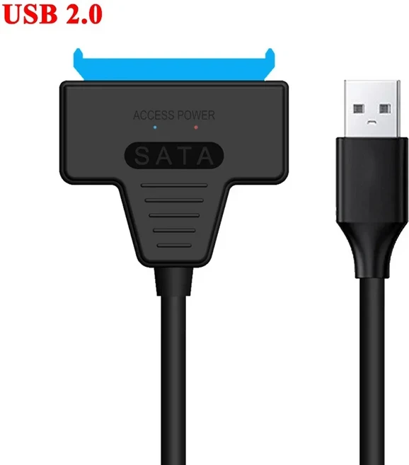 USB 3.0 2.0 SATA 3 케이블 Sata-USB 3.0 어댑터 최대 6Gbps 지원 2.5인치 외장형 HDD SSD 하드 드라이브 2, 03 USB 2.0