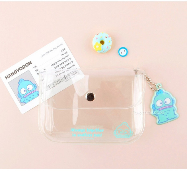 산리오 PVC 투명 카드 지갑 신용 포토 버스 카드 명함 지갑 가챠 파우치