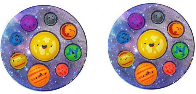 9구 푸쉬팝 버블 2개 우주 푸쉬팝 해피톡톡 태양계 행성 푸쉬팝 소근육발달 장난감