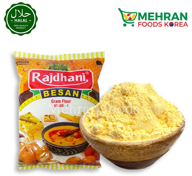 RAJDHANI Besan (Chickpeas Flour) (Gram Flour) 1kg / 베산 (병아리콩 가루), 1개, 병아리콩