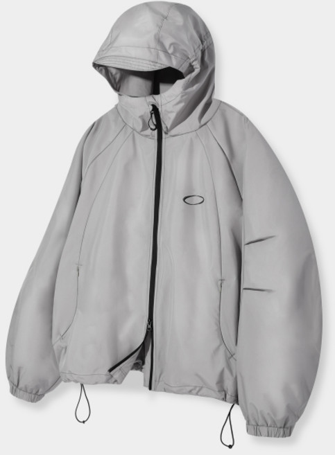 DIMITRI BLACK 바라클라바 슬래쉬 후드 집업_윈드브레이커 그레이 159289