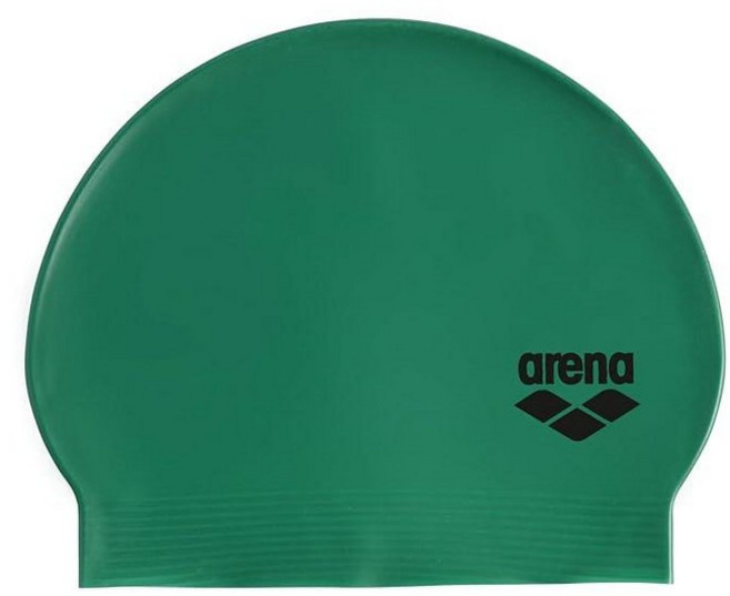 Arena 유니 소프트 라텍스 II 수영 모자 여성 및 남성용 피트니스 인텐시브 트레이닝 내구성 있는 부드럽고 신축성 목욕 플랫 캡 펄리 핑크 148637, Dark Green