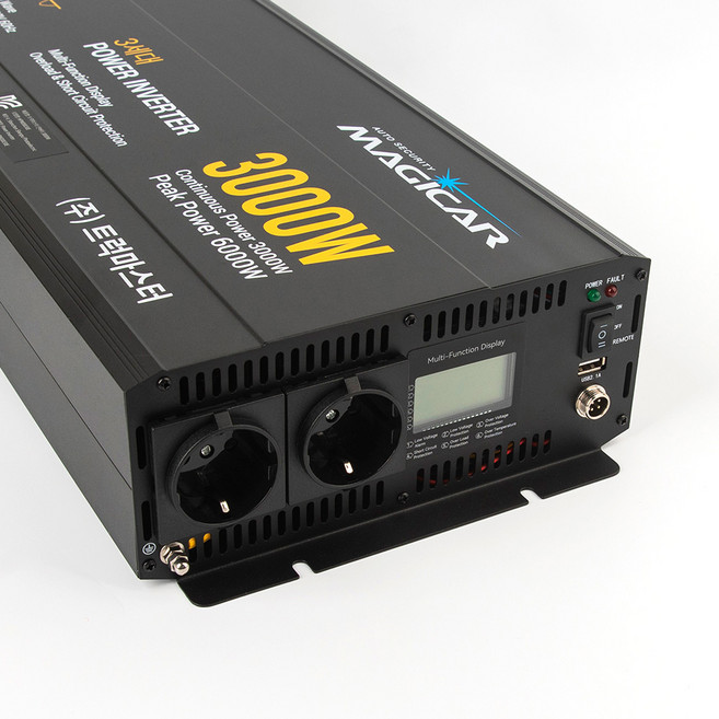 매직카 순수 정현파 인버터 한국형 60Mhz (12V 캠핑용 24V 트럭용), 24V(상용차 화물트럭 등), 3000W, 1개