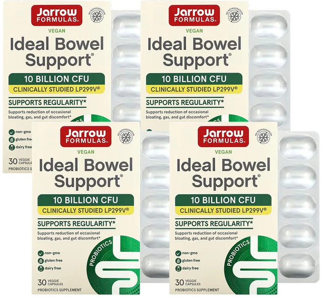 자로우포뮬러스 4개X 비건 Ideal Bowel Support 100억CFU 베지 캡슐 30정, JRW03028-4, 4개 - 쿠팡
