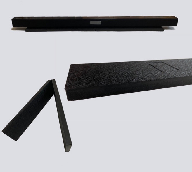 사운드바 우퍼 방진 매트 패드 스탠드받침 층간 소음 진동방지 받침대, 사운드바 매트 / 800x100x15, 프리미엄 블랙, 프리미엄 블랙