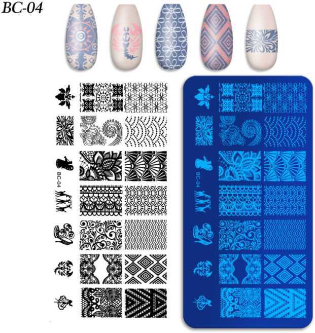 유행아이탬 레이스 플레이트 5종, BC-04, 1세트, BC-04