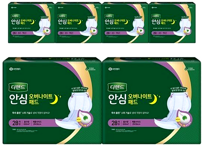 디펜드 안심 오버나이트 패드 28매 X 6팩 성인용기저귀, 28개입, 6박스