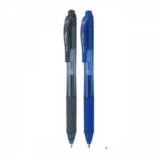 Pentel 에너겔 X 볼펜 0.5mm/0.7mm 세트, 0.7mm (흑1, 청1)