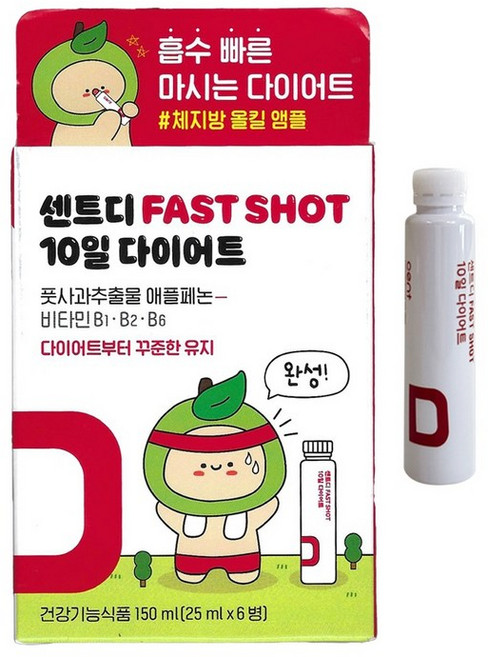 센트디 패스트샷 10일 다이어트 25ml x 6병, 6개