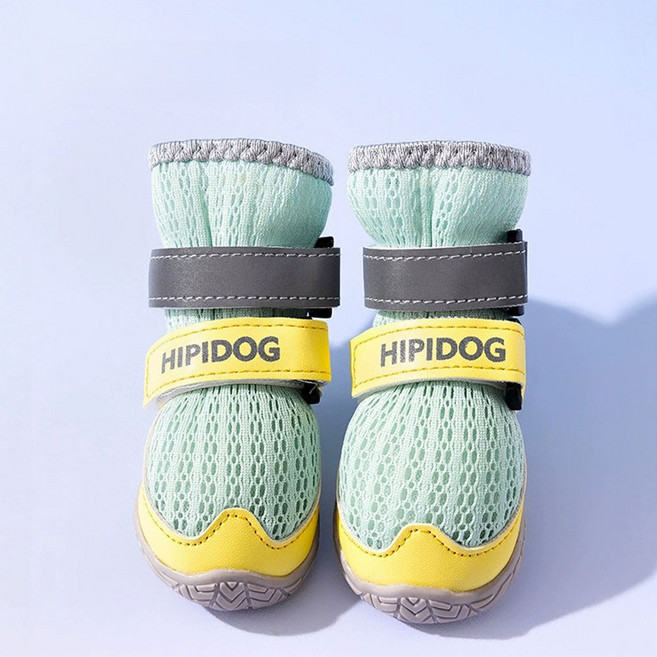 HIPIDOG 狗鞋子 防滑透氣 散熱網布, 蒂安綠 2隻裝(1號), 1個