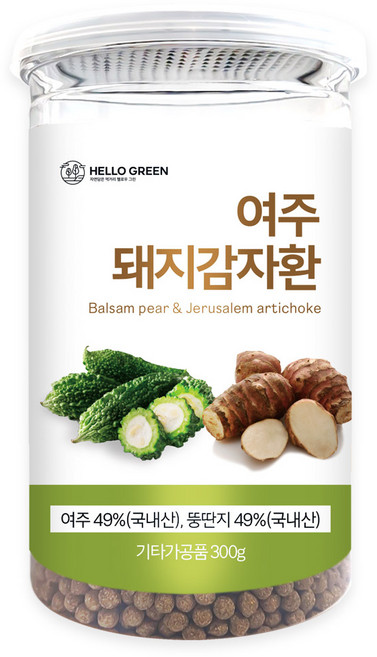 헬로우그린 국내산 여주 돼지감자환 300g(통), 300g, 1개