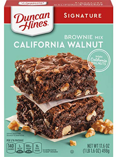 던컨 하인즈 시그니처 캘리포니아 호두 브라우니 믹스 17.6 OZ Duncan Hines Signature California Walnut Brownie Mix 17.6 OZ, 498g, 1개