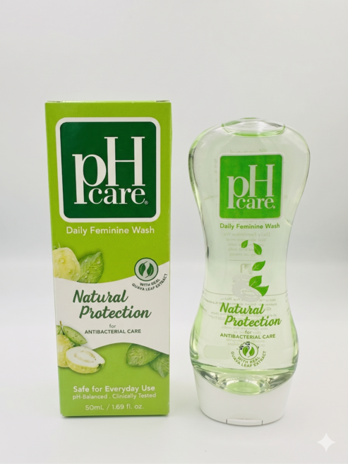 pH Care 여성청결제 내추럴 프로텍션 저자극 항균케어, 1개, 50ml