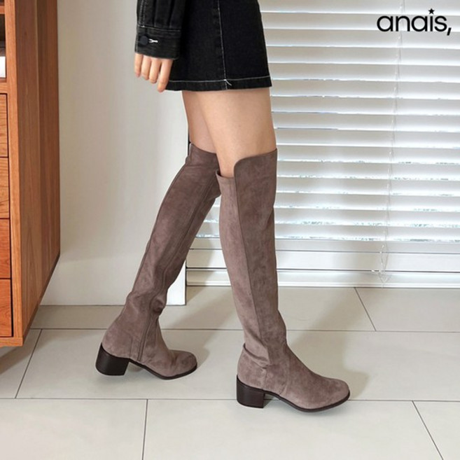 [아나이스] 스웨이드 니하이 롱부츠 5cm_25F030