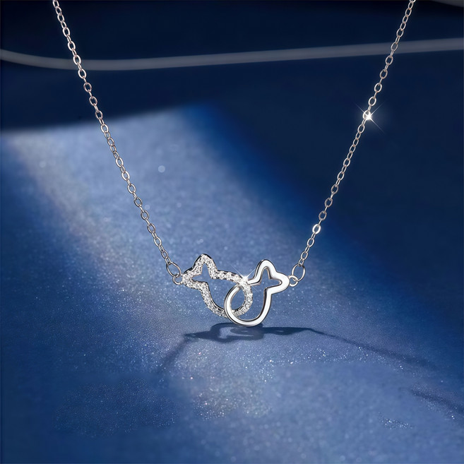 COCOYOU 여성 14K 도금 물고기 펜던트 목걸이 WPA-77