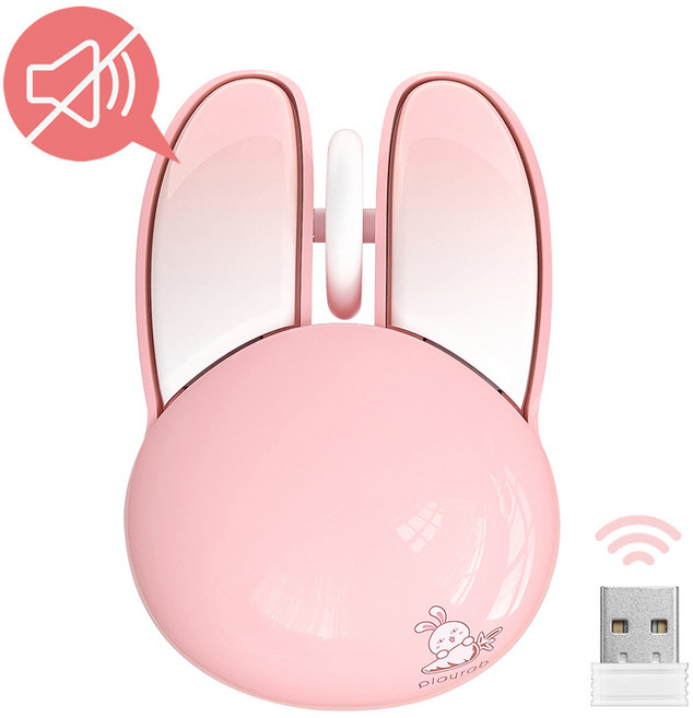 <HAPPY> 코시 핑크 무소음 무선 마우스 클릭소음최소화