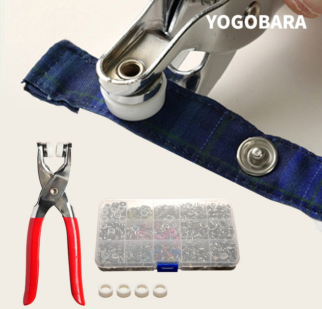 요술똑딱이 1004 단추펀치 셀프수선 리폼 똑딱단추, 혼합색상, 1개