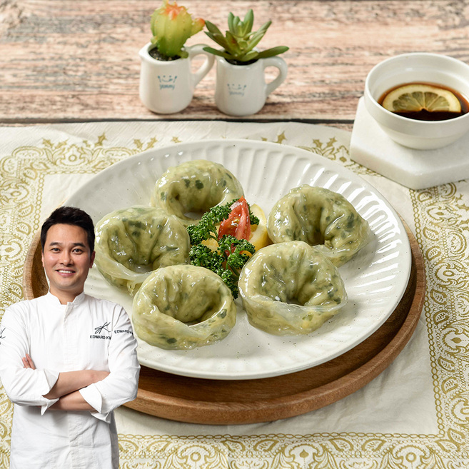 스마일유통 맛있는 에드워드권 만두 쫄깃한 투명 감자피 투명고기왕만두, 1개, 1kg