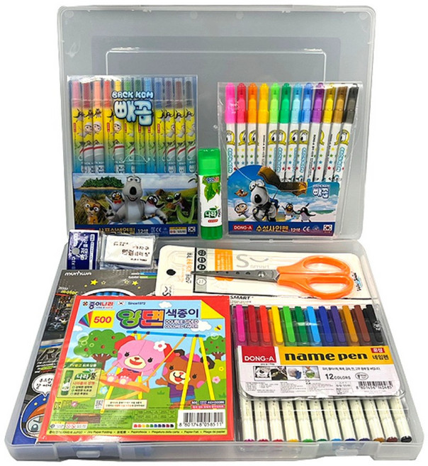 화신문구 동아 9가지 초등학생 문구세트 학용품 선물세트 크리스마스 조카선물, 빼곰세트, 1개