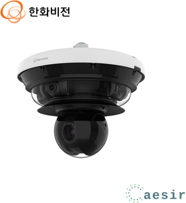 한화비전 PNM-C34404RQPZ 200만화소 4.25~170MM 광학 40배줌 4K 3.3~5 7MM 광학 1.7배 IP AI 4채널 멀티디렉셔널 카메라, 1개