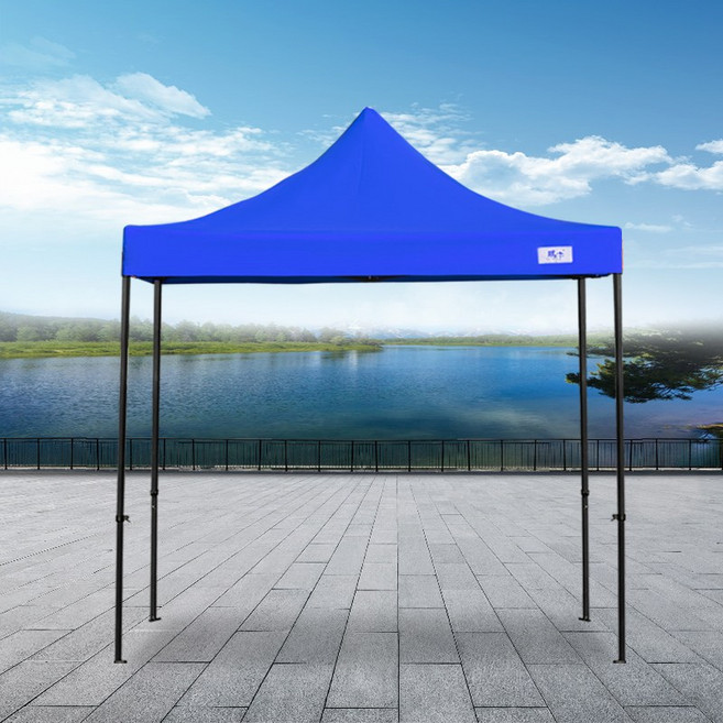 YF 접이식 캐노피 천막 야외 테라스 방수 텐트 대형, 블루