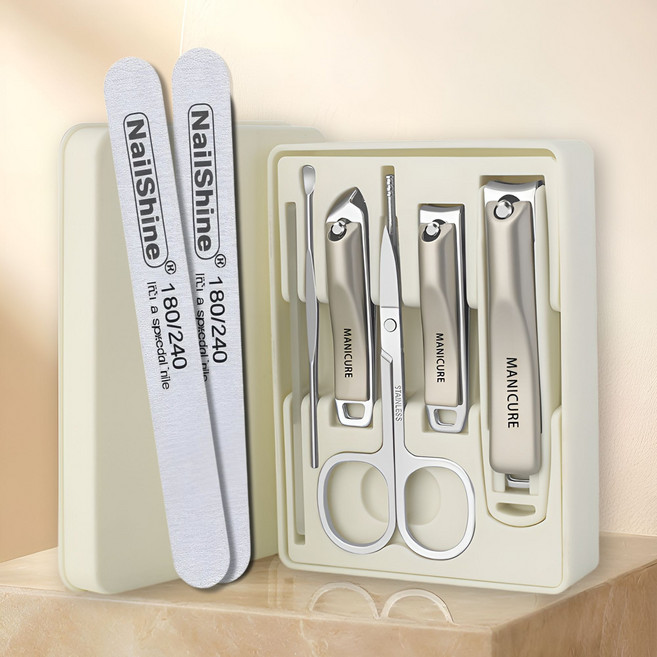 이든무드 프리미엄 손톱깎이 9종 네일케어 세트, 1개, 화이트