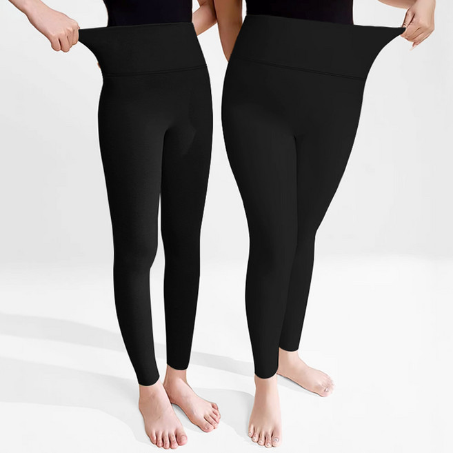 아띠Ahtty 하이서포트 빅사이즈 2XL 롱다리 하이웨스트 무봉제 심리스 무발 기모 레깅스