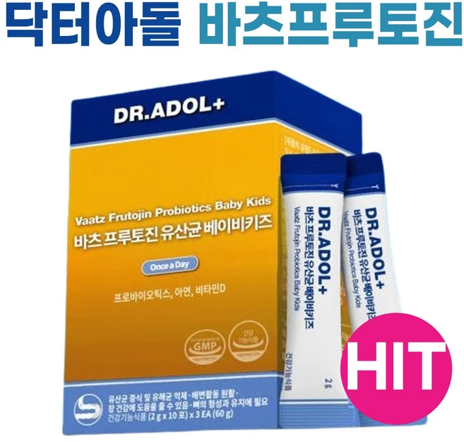 닥터아돌 바츠 프루토진 유산균 주니어 키즈 어린이, 30회분, 1개 - 쿠팡