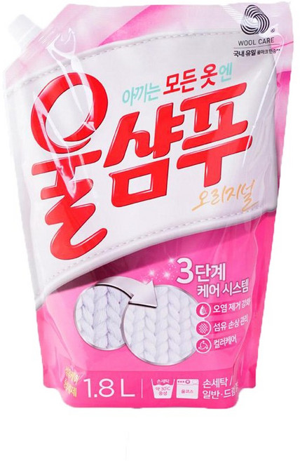 울샴푸 오리지널 울세제 리필, 1.8L, 1개