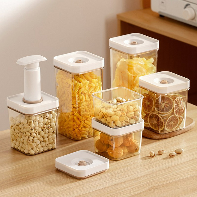 원터치 진공밀폐용기 3종 세트, 450ml+750ml+1300ml, 1개