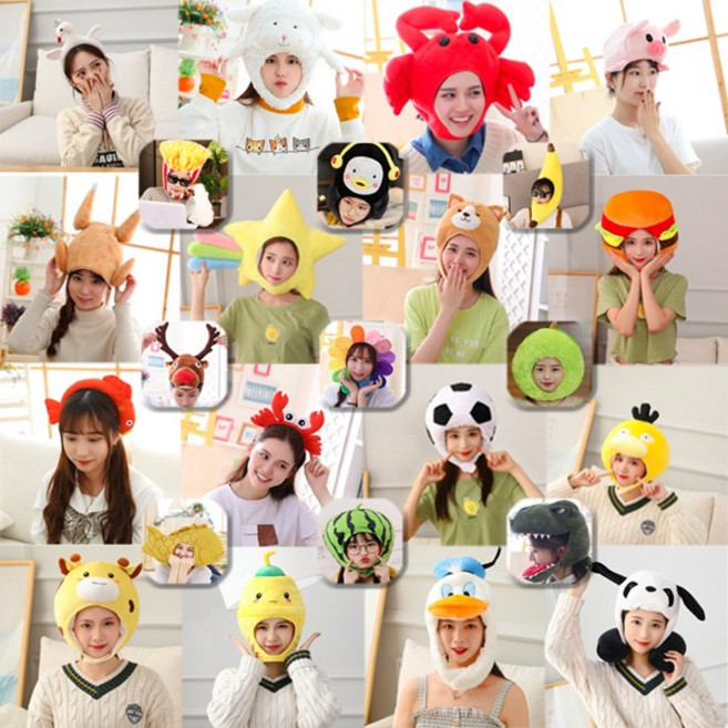 셀프 스티커사진촬영 동물모자 70종 인싸모자 사진관 행사 역할극 5시전 당일발송, 19. 수박, 1개