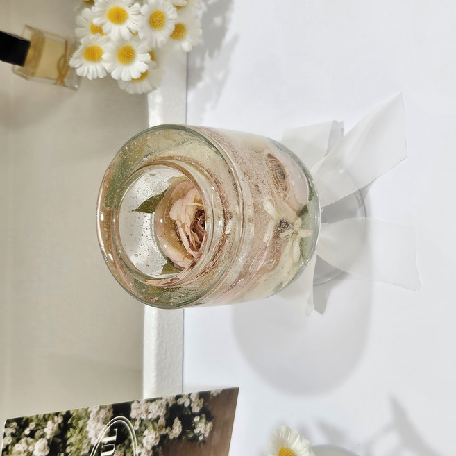 부케 캔들홀더 만들기 셀프캔들홀더 키트 드라이플라워 소이캔들 부케말리기 선물 DIY, 선물 DIY 세트, 고블렛 홀더