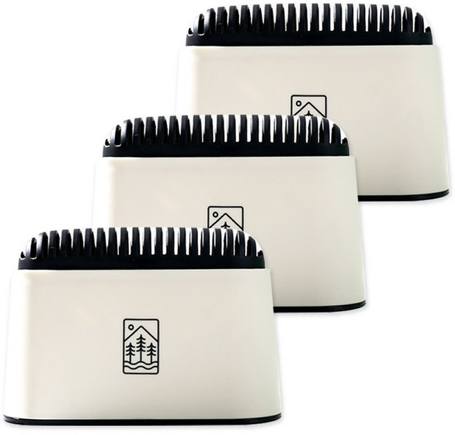 솔향 가득 냉장고 냉동실 탈취제 리얼 숯 야자활성탄 냄새제거, 3세트, 60g