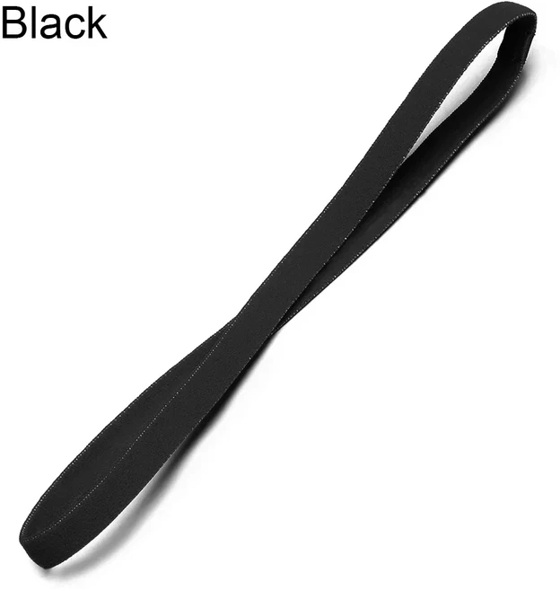 남녀공용 미끄럼 방지 고무 요가 헤어 밴드 신축성 있는 스포츠 헤드밴드 러닝 스포츠 축구 스트레치 스웨, 11 black, 1개