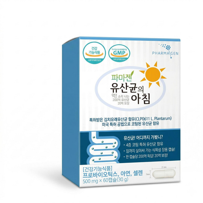 유산균의 아침 프로바이오틱스 60정 1개