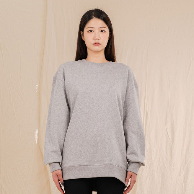 엘라모 쭈리 베이직 무지 오버핏 맨투맨