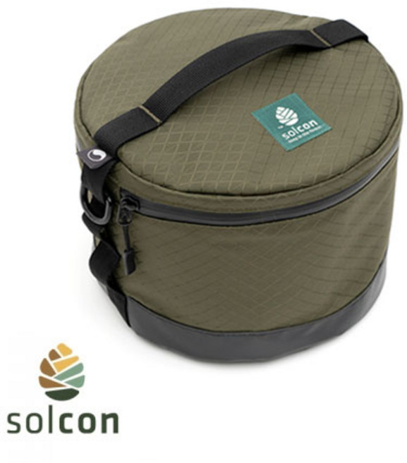 [쏠콘] 다용도 원형 코펠 케이스 M 카키, 1개