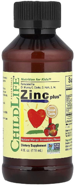 차일드라이프에센셜 아연 Zinc Plus 네추럴 망고 딸기 맛 118ml, 1개