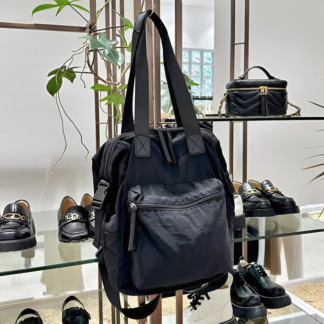 듀엘라 2WAY 데일리 여성 나일론 백팩 숄더백 겸용 가벼운 가방 학생 직장인 여행용 방수 배낭