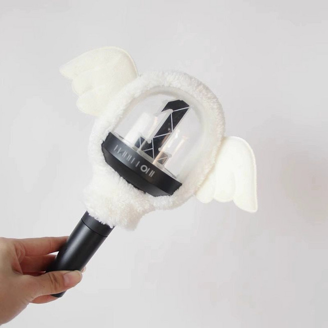 디얼픽 응원봉커버 커스텀 아미밤 응원봉 아이브 커버, 1개, 화이트 엔젤